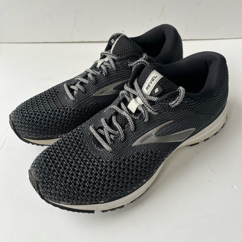 Brooks Reveal 2 Black Gray Athletic Running Sneakers Size 9.5 - Picture 12 of 12